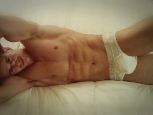 Good morning laying on the bed in just my underwear