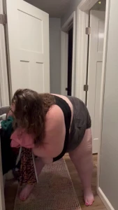 Watch me bend over to get some laundry out i wonder if my tits will