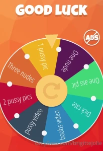 Spin and win soo many hot prizes do you want to turn i will record