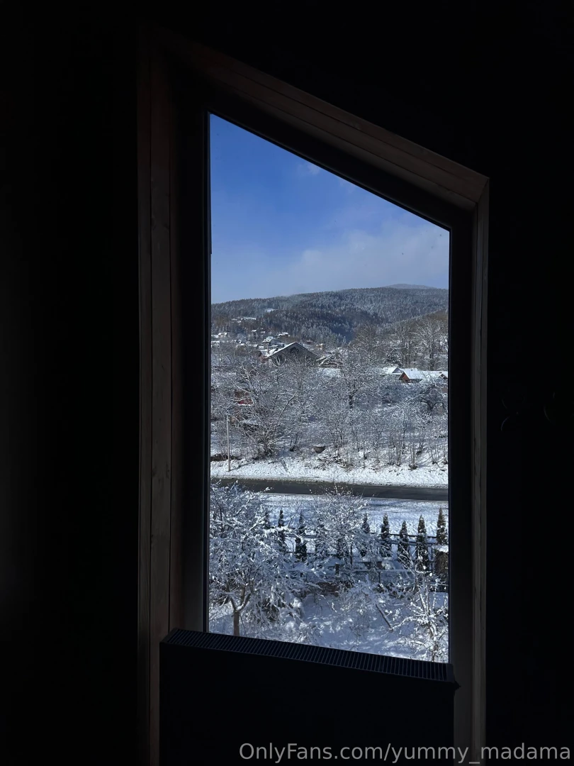 Freezing cold out the window 