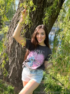 Summer walks are a favorite ritual warm air greenery all around and