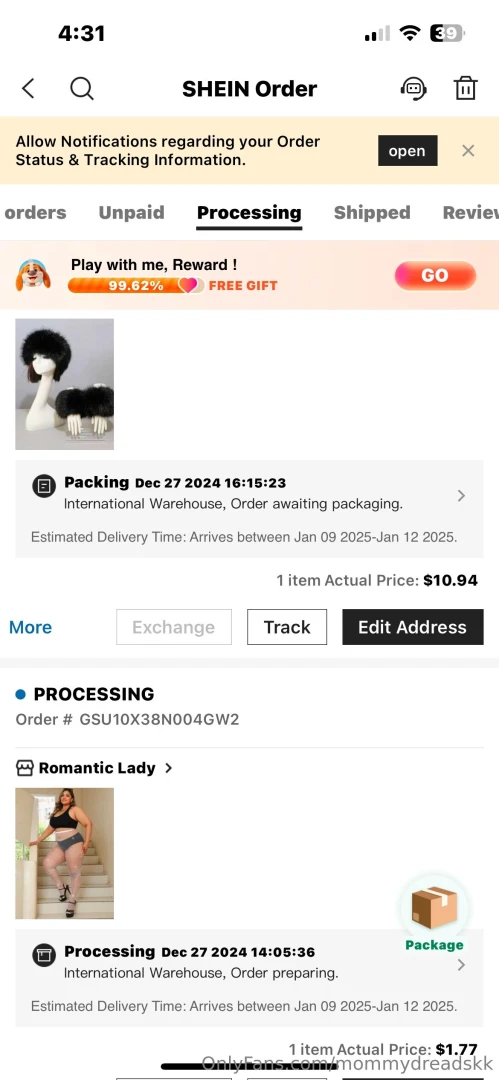 New lingerie ordered for new vids and photos stay tuned so excited 