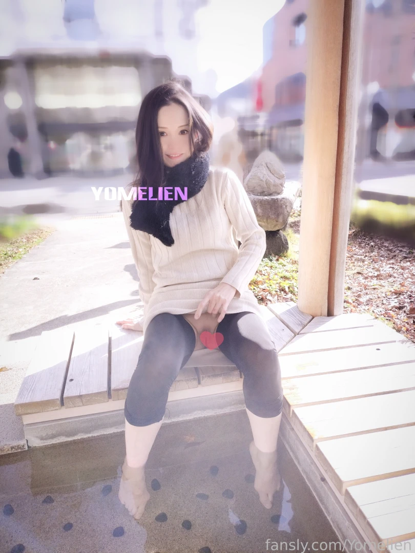 You and i are on a date at a tourist spot in japan there s a footbath 