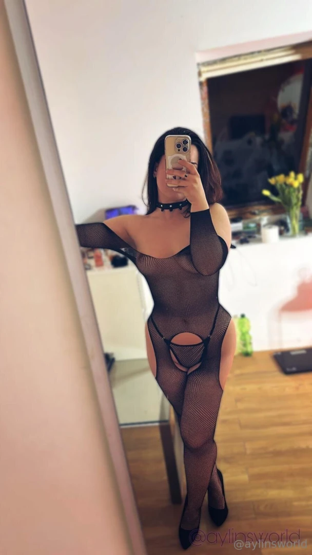 Just your favorite little tease in fishnets caught in the act again 