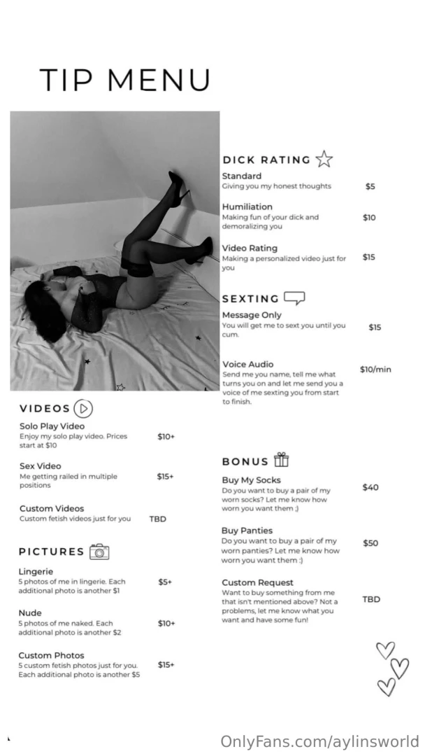 New custom content tipping menu msg me with what you would like so part 3 