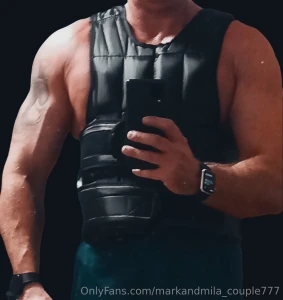 Mark at the gym when he s not working out with me weight or me it