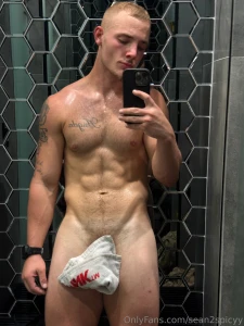 From the shower to the sauna and back to the shower anyone available