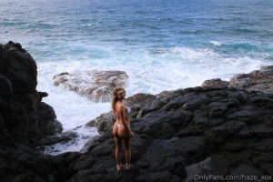 Over here standing on old lava