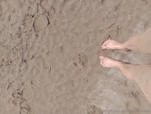 My feet in the sand