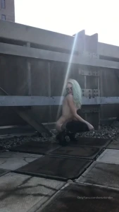 Me peein on a rooftop