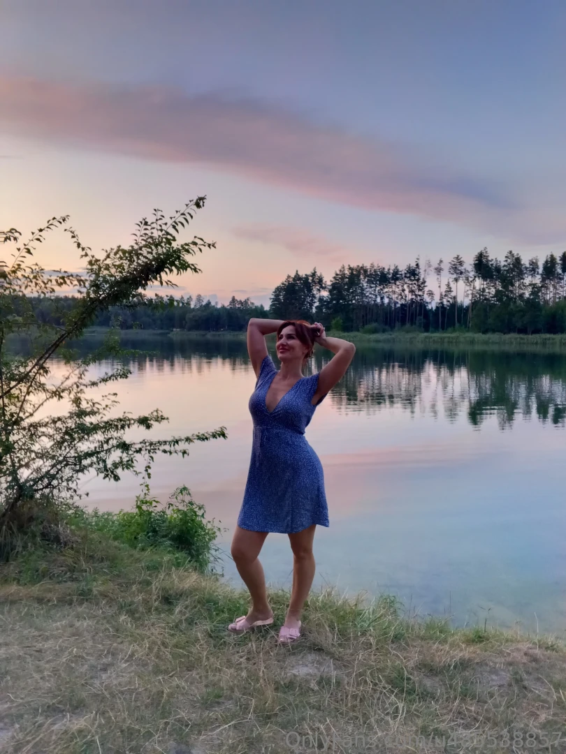 I am on the lake after a long swimming love ukrainian nature and 