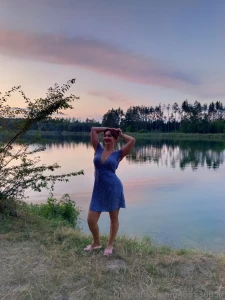 I am on the lake after a long swimming love ukrainian nature and part 1