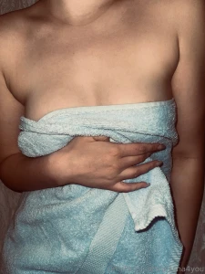 The towel is barely hanging on or maybe it just knows better than to