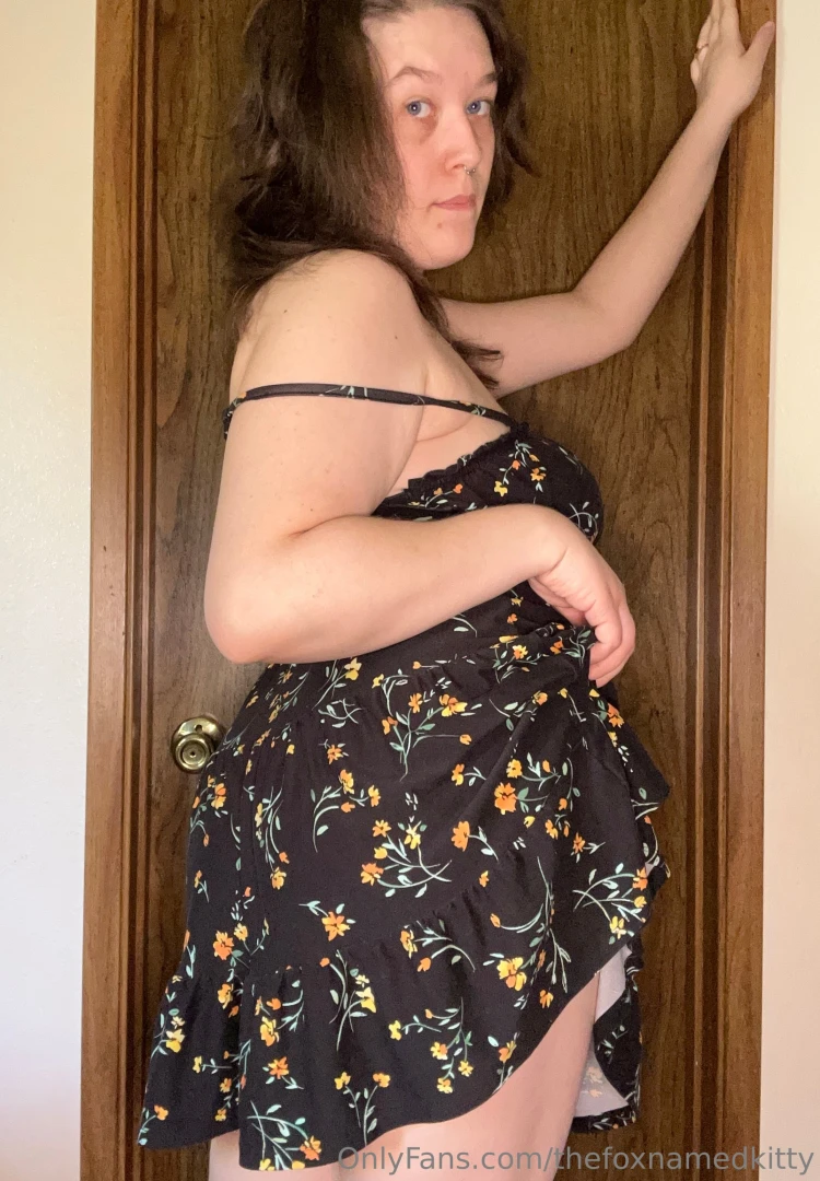 Can you guess what i m wearing under this short dress today is so hot 