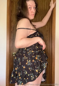 Can you guess what i m wearing under this short dress today is so hot