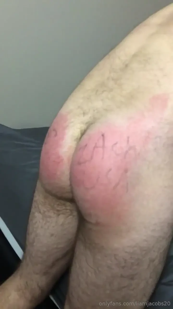 I spanked brock so much look how red his ass is 