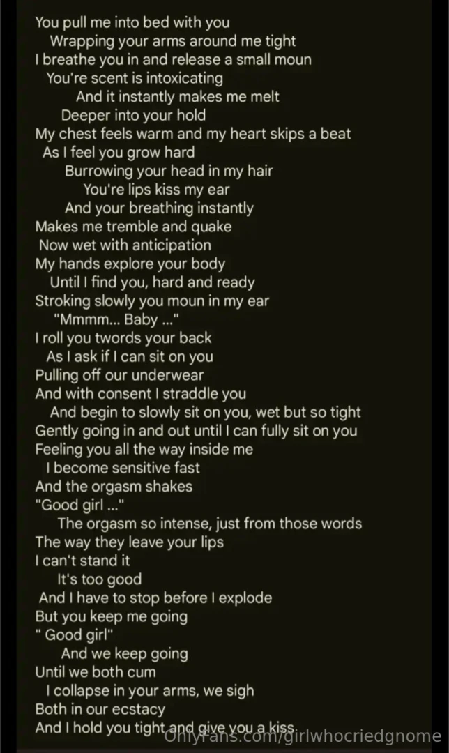 Do words turn you on sometimes i write poetry whatcha guys think 