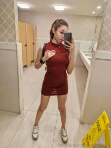 Warning transparent dress without panty