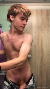 Someone sat next to me so i m settling for a bathroom cumshot but i ve