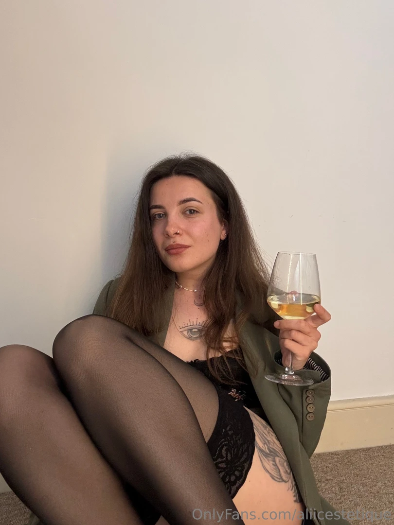 A glass of wine a lacey mood and just enough confidence to make you 