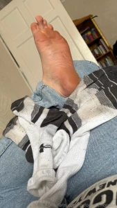 Two pairs of two-day-old gym socks ready to get more smelly on day part 1