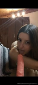 Sucking a dildo on the floor like the good girl i am do you like it part 1