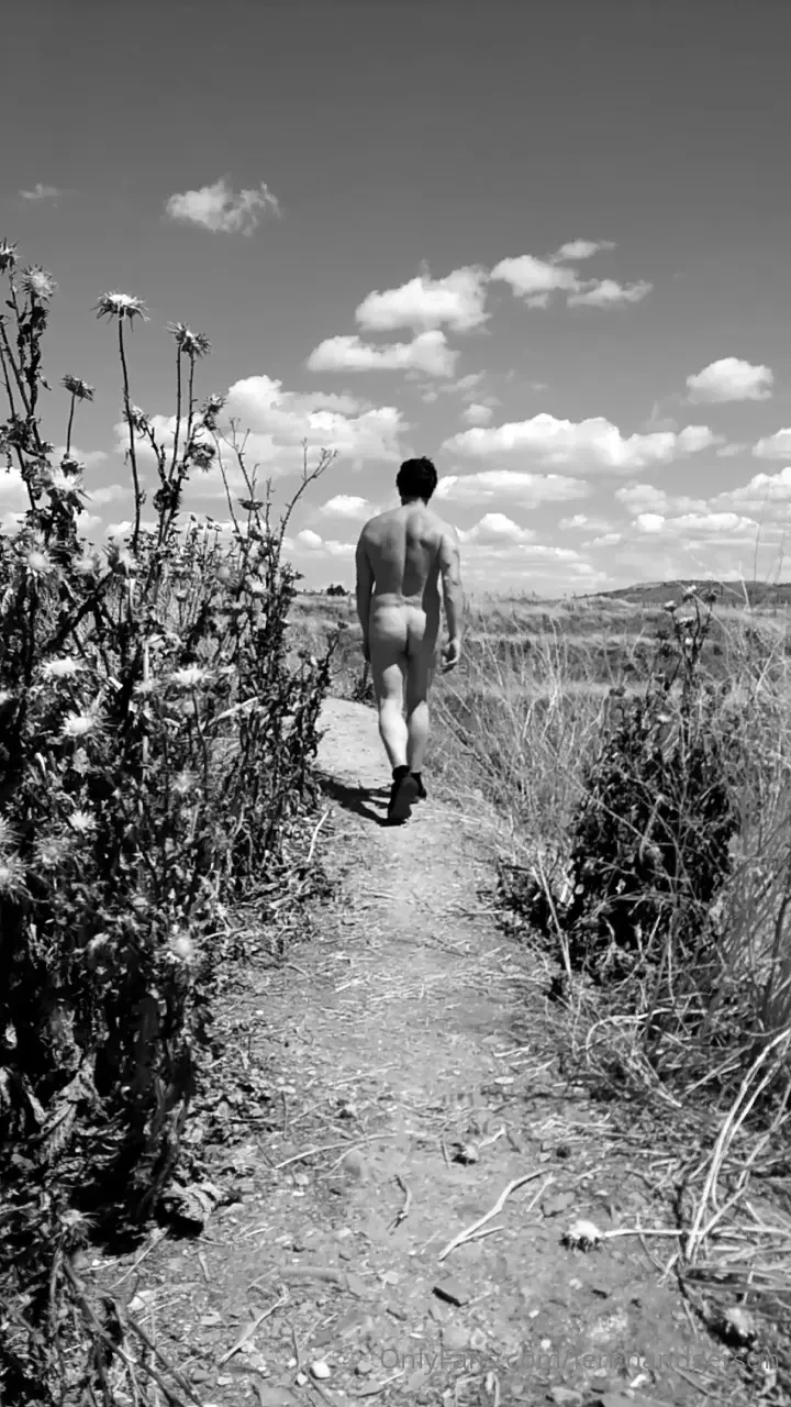 Naked in nature black and white 