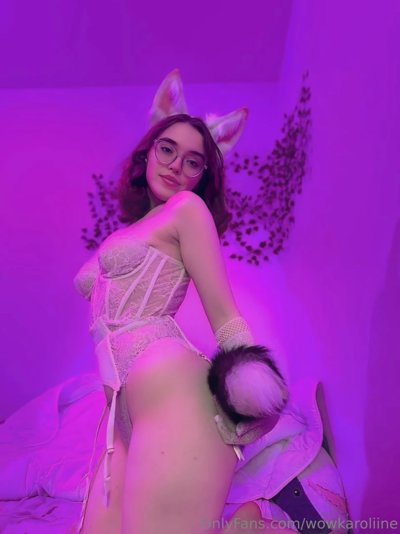 Today i m your playful kitty glasses ears and even a tail do you want 