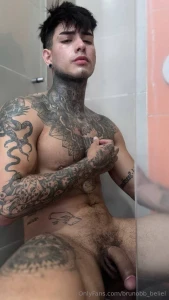 A handjob before showering