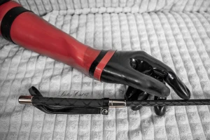The cool cheeky sexuality of a rubber doll black and white detail the part 26