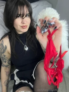 Do you see these anal pearls and my red thong sissies each one