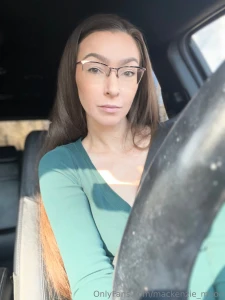 A sneaky little peek under this green dress at the car wash