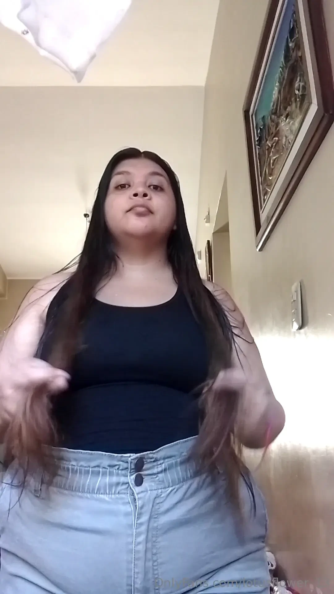 How do you like it better darling with your hair down like that 