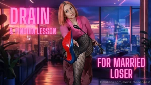 New video in your inbox - findom drain amp lesson for married loser i