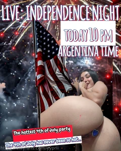Happy 4th of july daddy today at 10 pm argentina time i ll be waiting