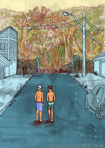 Yo let s roll over there bro you say jumping up fast i catch the bulge