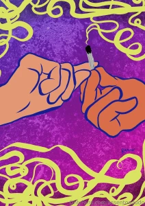 You bring it to your lips take a slow pull and hand it to me i feel