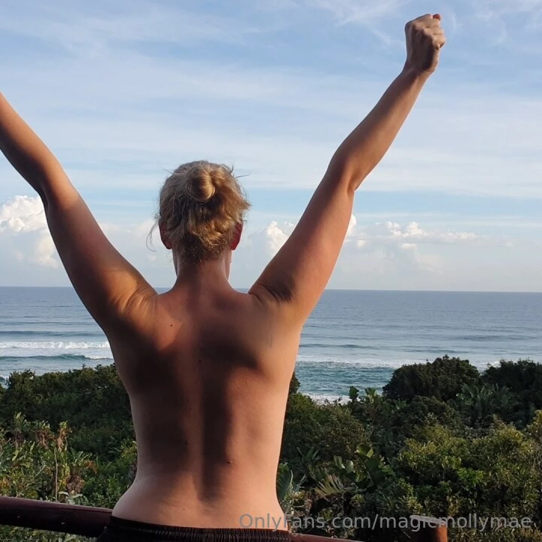 My bare curves are soaking up this breathtaking ocean view wish you 