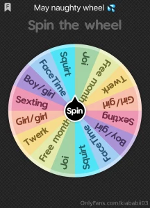 Happy monday dm to spin my naughty wheel 1 spin 10 3 spins 26 5 spins