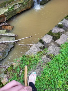 New pedi a creek after a rainy morning and a blunt is almost