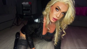 Love black pvc dress and boots who wants me like this x part 11