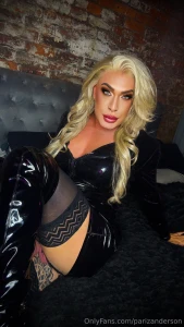 Love black pvc dress and boots who wants me like this x part 3