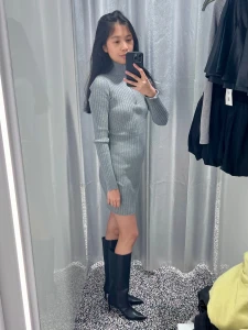 Bin grad kleider am anprobiern eins enger als das andre stoff klebt part 3