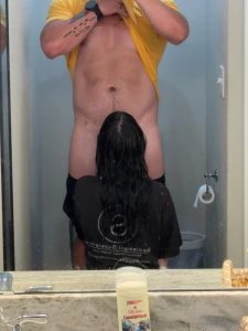 She had to get a taste before breakfast