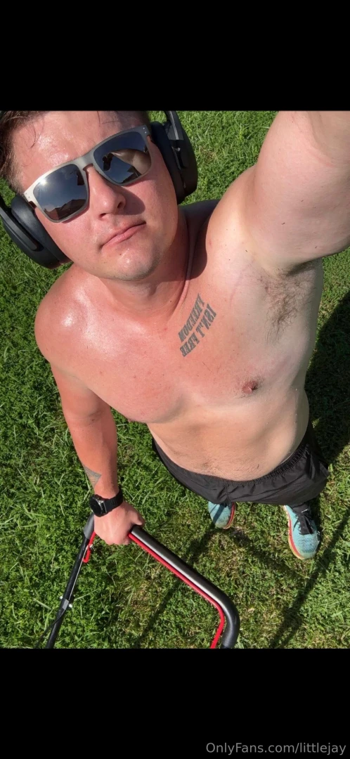 Super sweaty today from a run and mowing mowing sucks when it s 100 