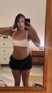 Back from class and sooo tired can i show u what i wore today come