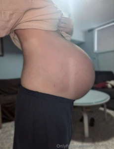 How is my belly looking from the side