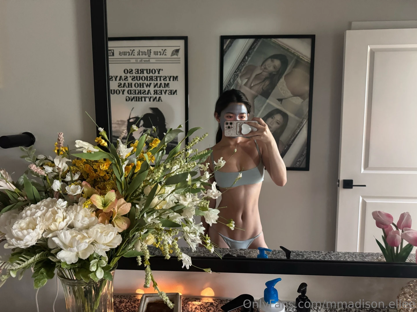 Yes i do have a poster picture of myself in my bathroom 