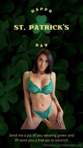 Send me a pic of you wearing green and i ll send you a free pic in