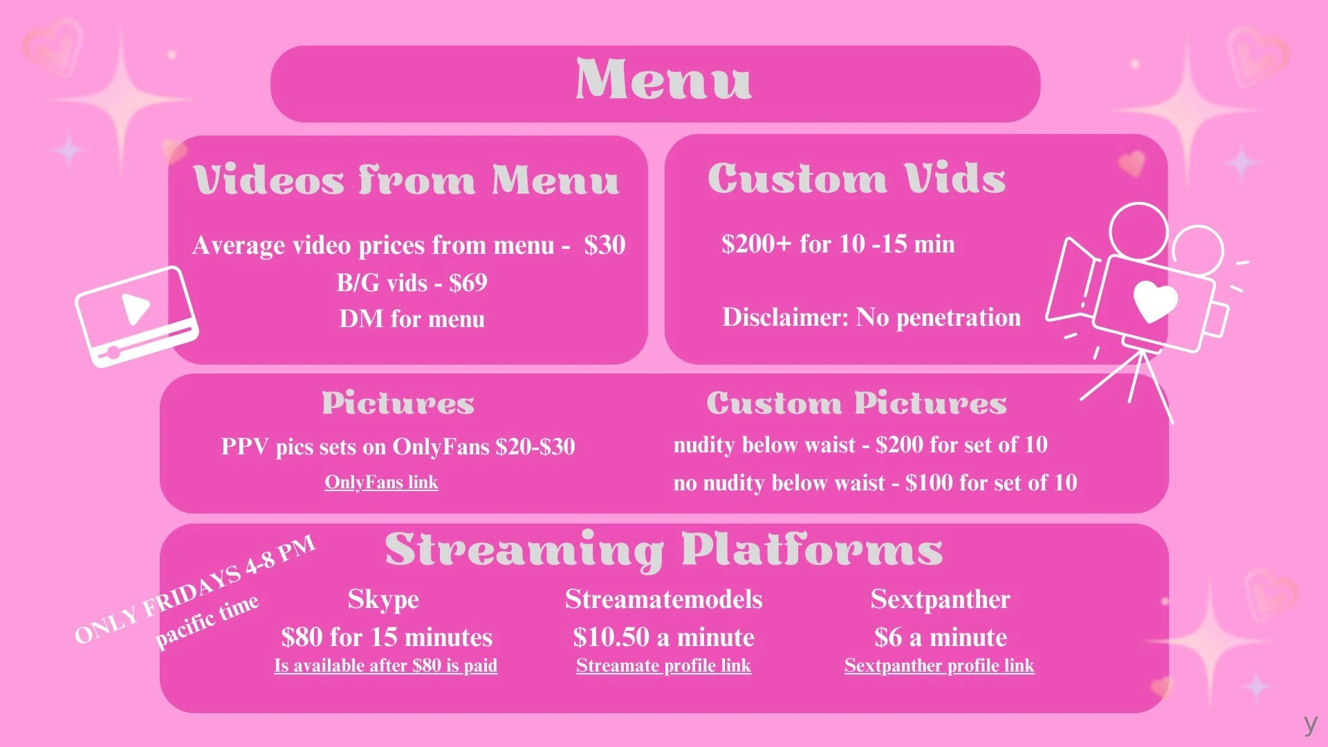 Schedule for february 